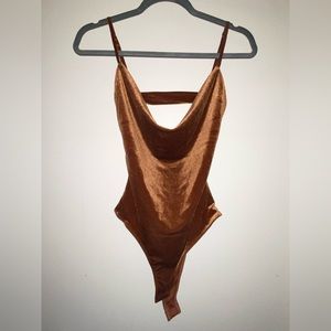 Women’s | Fashion Nova | Bodysuit | Brown Velvet